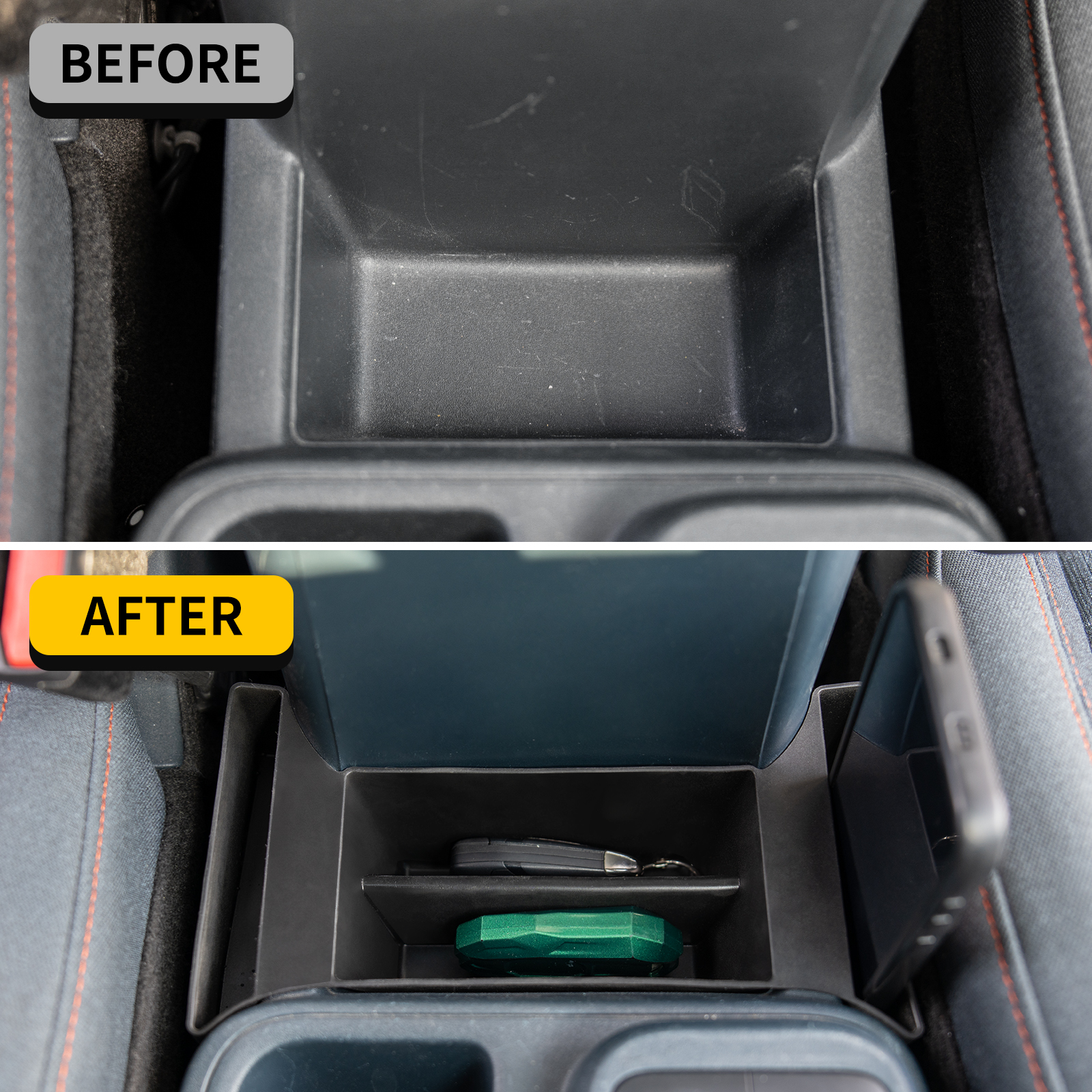 Maxzina 2022 2023 2024 2025 Ford Maverick Center Console Organizer Sil